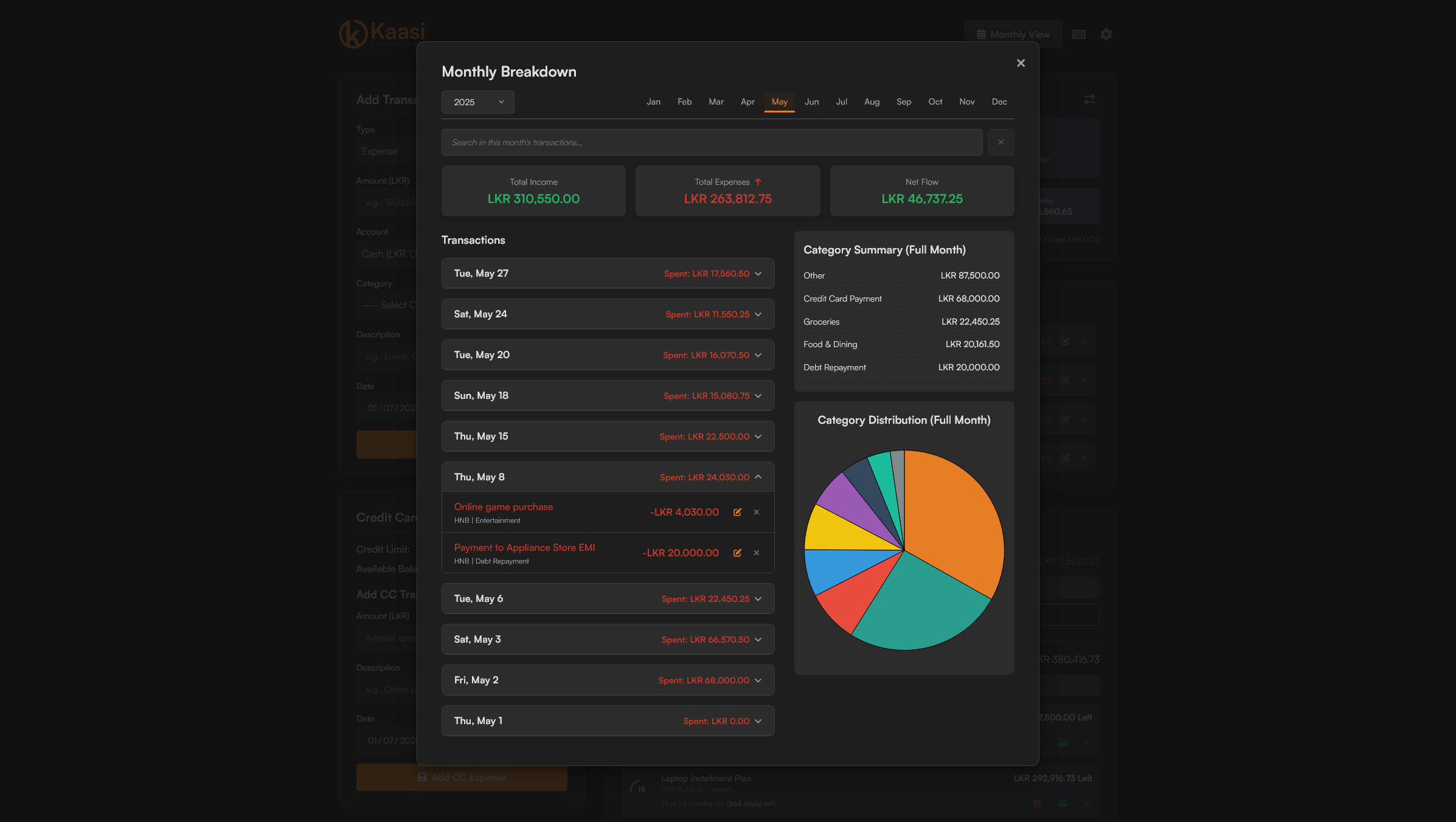 Dashboard UI